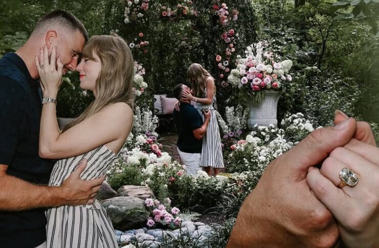 engagement ring designed by travis kelce, taylor swift
